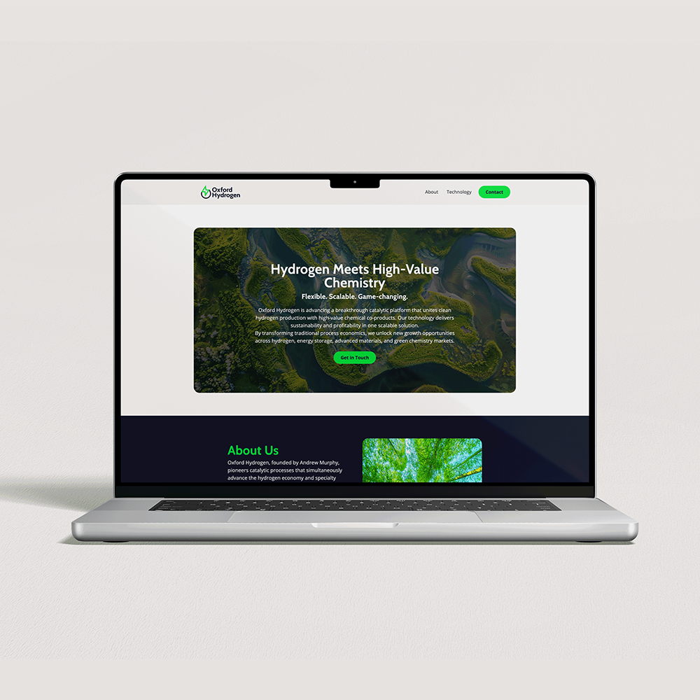 Image of laptop containing a website Pronto Productions built