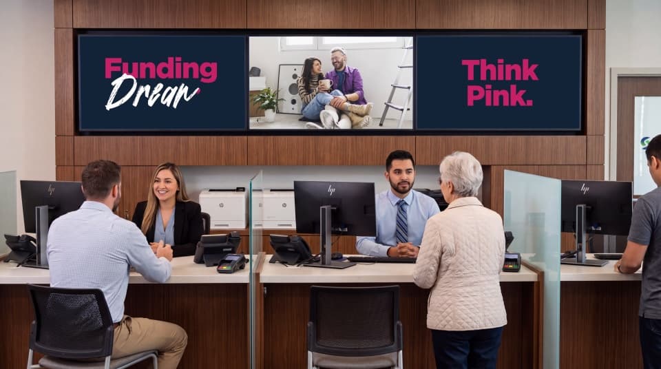 City & County Credit Union — Funding Dream, on the branch screens