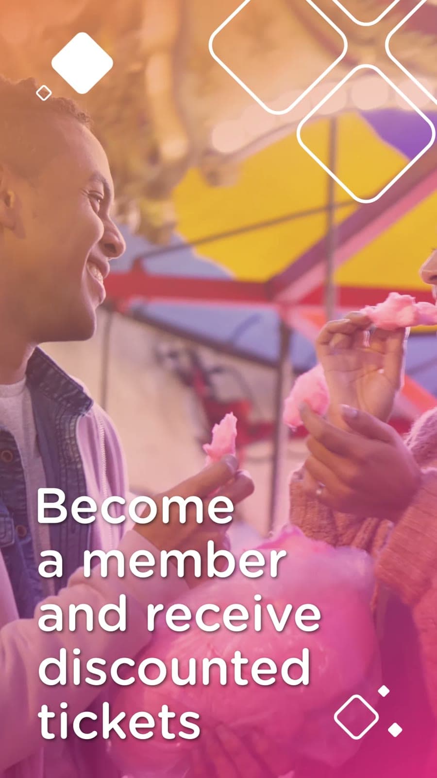 Paid social ad — become a member and receive discounted tickets