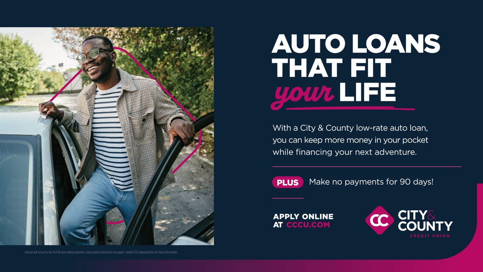 In branch promotional screen — auto loans that fit your life