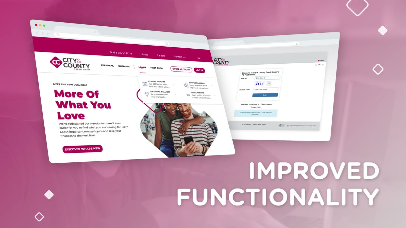 Website launch teaser — improved functionality